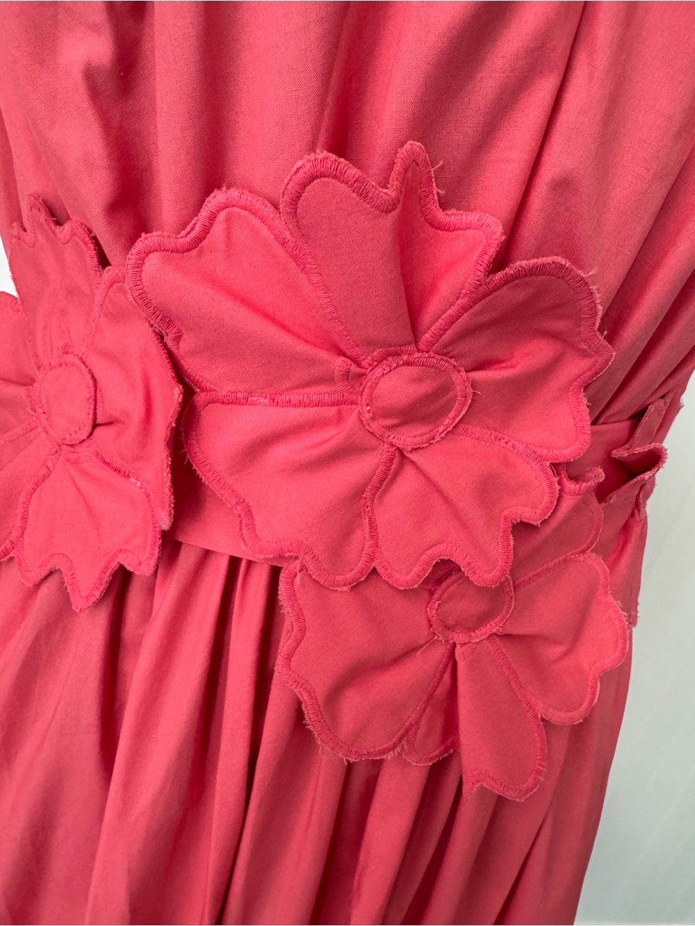 NWT Lucy Paris ๐ฏ% Cotton Ilona Coral Floral Midi Dress ~ Size Medium ๐บ - Picture 7 of 14